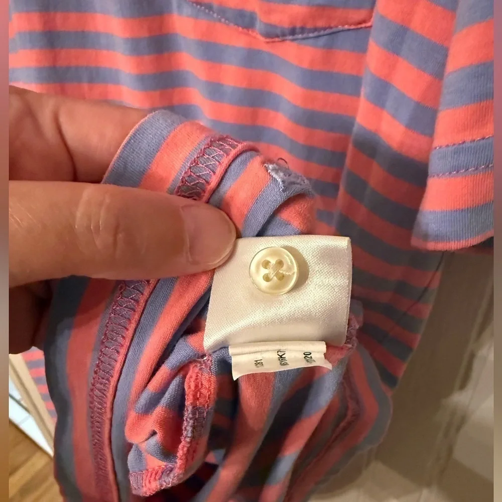 Peter Millar Striped Small Polo Shirt